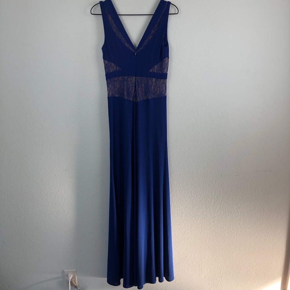 BCBG Max Azria Sophee Maxi Dress Blue Long Gown - Picture 6 of 8